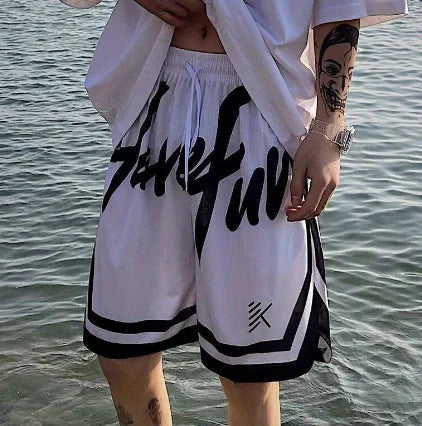 Embroidered Mesh Basketball Shorts