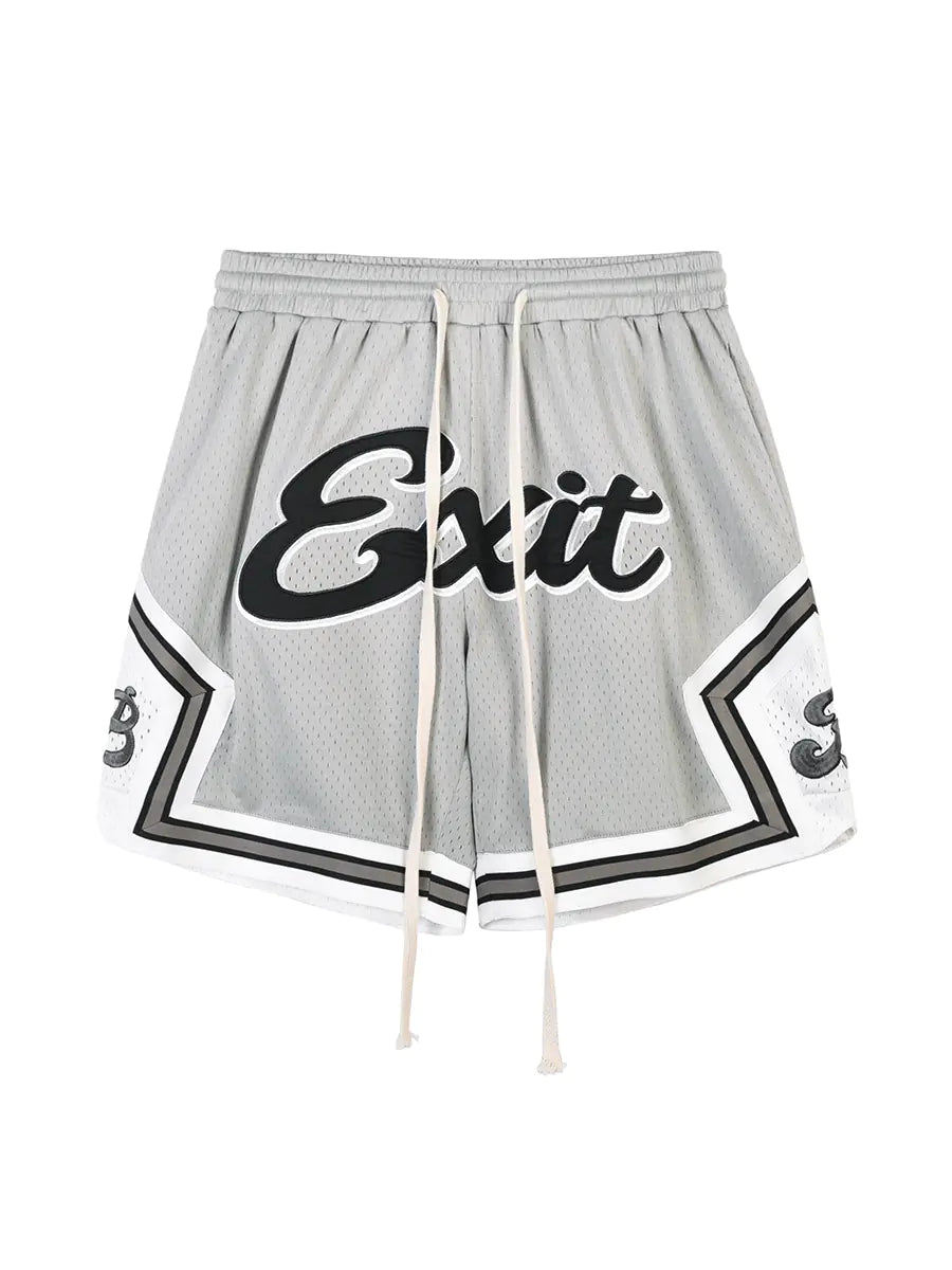 Embroidered Mesh Basketball Shorts