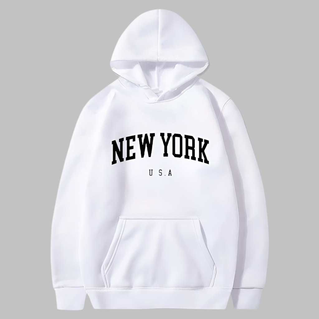 Printed Velvet Hoodie